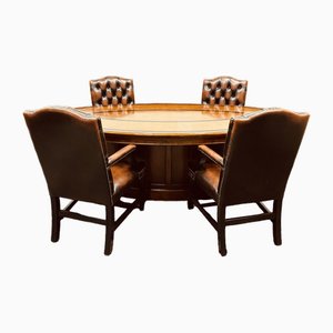 Vintage English Art Deco Conference Table