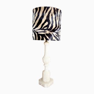 Large Zebra Lamp in Alabaster, 1960s
