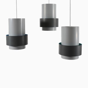 Vintage Central Pendants by Jo Hammerborg for Fog & Mørup, 1970s, Set of 3