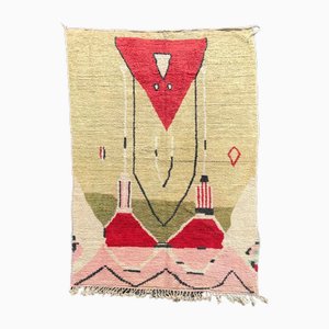 Vintage Berber Moroccan Boujad Wool Rug