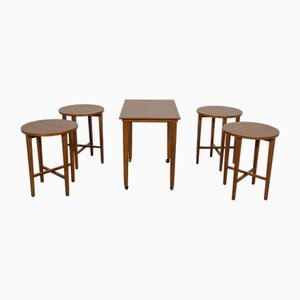 Mid-Century Danish Nesting Tables by Poul Hundevad for Novy Domov, 1960s, Set of 5