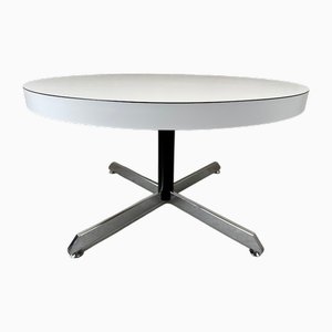 Mesa de centro vintage de formica blanca