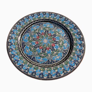 Round Hand Carved Serving Tray