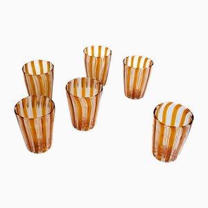 Copas de cóctel italianas de Murano al estilo de Gio Ponti, 2004. Juego de 6