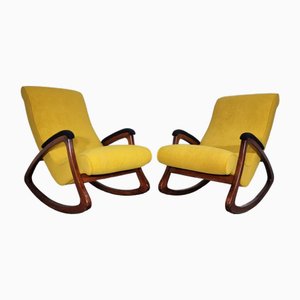 Sedia a dondolo Mid-Century