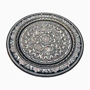 Hand Carved Design Copper Tray