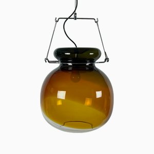 Bernsteinfarbener Murano Glas Kronleuchter von Tony Zuccheri Design für Veart, 1970er