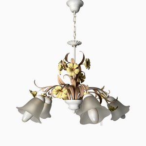 Iron Pendant Chandelier, 1980s