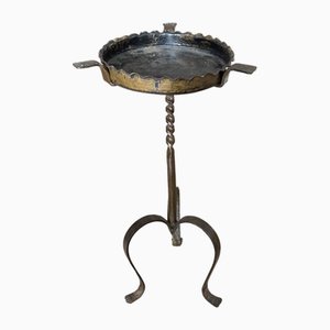 Midcentury French Metal Martini Table with Paw Feet, 1960s