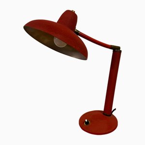 Lampe de Bureau Rouge, Italie, 1950s