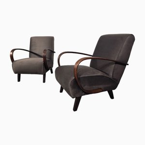 Poltrone di Jindrich Halabala, anni '40, set di 2