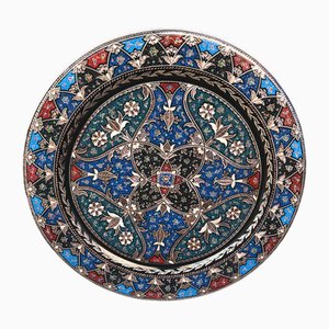 Vassoio in rame con motivo tulipano inciso