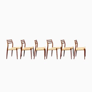 Dining Chairs by Niels Møller for J.L. Møllers, 1950s, Set of 6