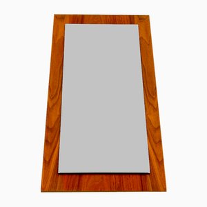 Specchio da parete Mid-Century in teak, anni '70