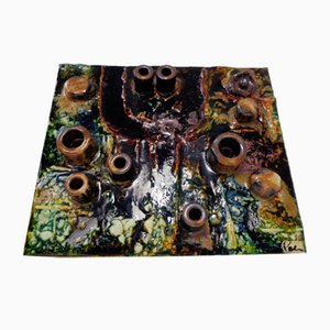 Deutsche Keramik Wandtafel von Helmut Friedrich Schäffenacker für Atelier Schäffenacker, 1970er
