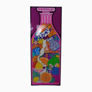 Psychedelisches JRM Tinprint Metallbild von Ivan Ripley, 1960er