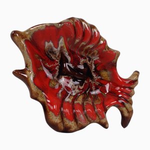French Studio Ceramic Bowl with Fish from Vallauris, 1970s