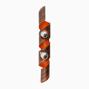 Dutch Spiral Wokkel Wall Lamp attributed to Raak, 1970s