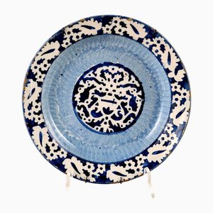 Majolica Plate in Blue