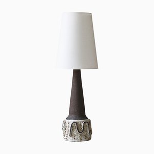 Lampada da tavolo grande moderna in gres di Henri Keramik, Danimarca, anni '60