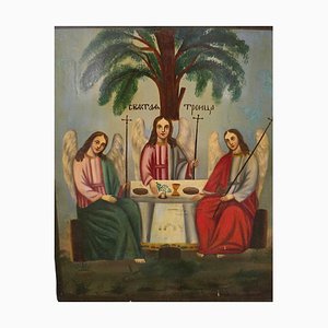 Orthodoxe Ikone, 19. Jh. Die Testament Dreifaltigkeit, 1860