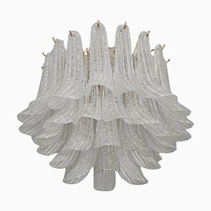 Large Hollywood Regency Petal Chandelier in Murano Glass, 1960s