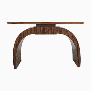Table Console Art Déco en Placage de Noyer, Autriche, 1950s