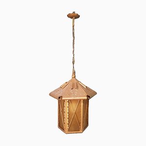 Große Außen-Deckenlampe aus Metall