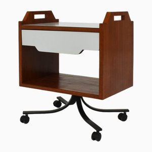 Sliding Double-Sided Table with Drawer attributed to Ico Parisi, Italy, 1969
