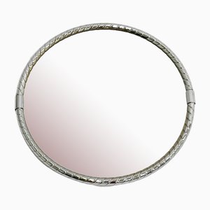 Mid-Century German Chromed Round Wall Mirror from Planilux, 1971