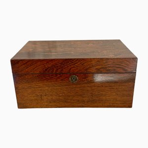 Antique 19th Century Victorian Quality Rosewood Tea Caddy , 1860