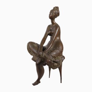 Clemens Pasch, Escultura grande de Nana Von Koväts, años 60, Bronce