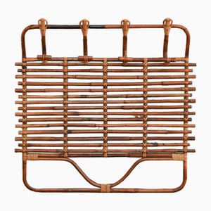 Large Wall-Mounted Coat Rack in Wicker, 1960s
