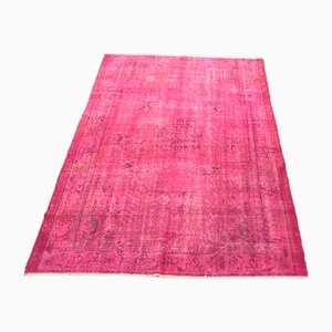 Tapis Vintage Fuscia en Laine, Turquie, 1960s