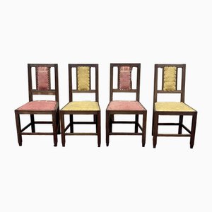 Art Deco Mahogany Chairs from the 1950s, Set of 4