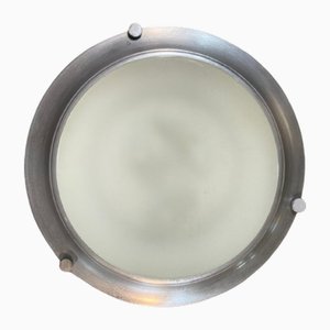 Runde Mid-Century Wand- oder Deckenlampe aus Aluminium, 1970er