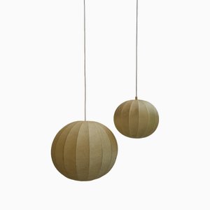 Italienische Cocoon Hängelampen, 1960er, 2er Set