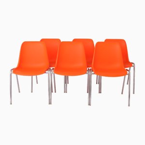 Vintage Stacking Chairs, Germany, 1970s, Set of 6