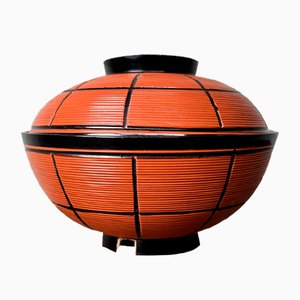 Lackierte Nuri Owan Servierschalen aus Holz, Japan, 1970er, 10 . Set