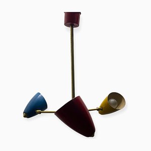 Lampada a sospensione multicolore, anni '50