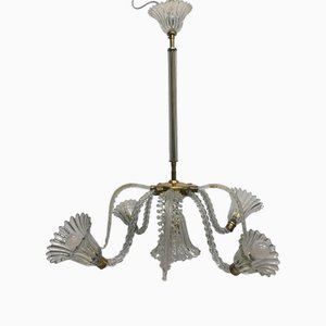 Vintage Chandelier attributed to Seguso, 1950s
