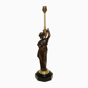 Lampada da donna Portaacqua in bronzo Impero, Francia, XIX secolo