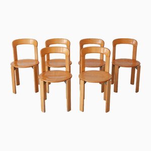Sillas de comedor de Bruno Ray para Dietiker AG Suisse, años 70. Juego de 6