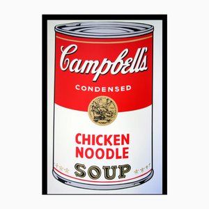 Sunday B. Morning after Andy Warhol, Campbells Chicken Noodle Soup, serigrafia, con cornice