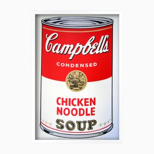 Sunday B. Morning after Andy Warhol, Campbells Chicken Noodle Soup, Serigrafía, Enmarcado