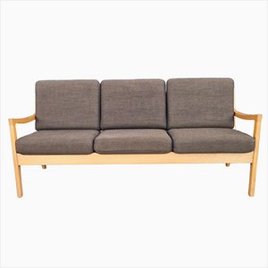 Canapé Modèle Senator Scandinave en Chêne Clair par Ole Wanscher pour Cado