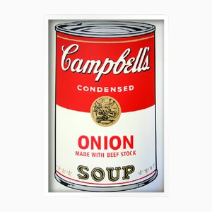 Sunday B. Morning after Andy Warhol, Campbells Onion Soup, Silkscreen Print, Framed