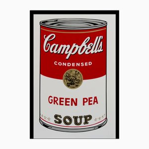 Sunday B. Morning after Andy Warhol, zuppa di piselli verdi Campbell, serigrafia, con cornice