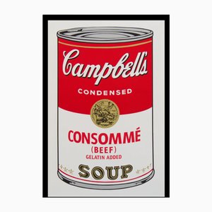 Sunday B. Morning after Andy Warhol, Campbells Consomme Soup, Silkscreen Print, Framed