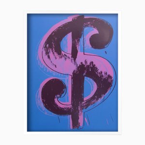 Sunday B. Morning after Andy Warhol, Dollar Blue, Silkscreen Print, Framed